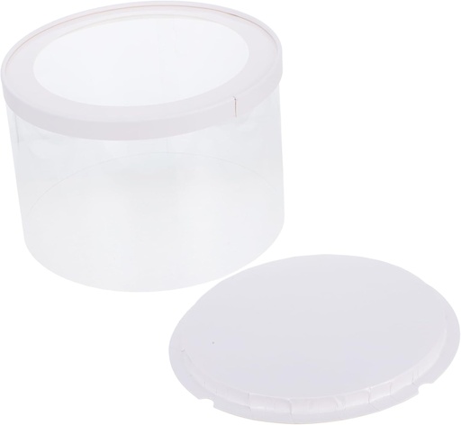 [BRSRAHAOOZ6GMEL7] 4pcs Clear Cake Packaging Box Single Layer Cake Carrier for Birthdays Weddings and Parties Sturdy Freshness Preserving Container