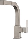Pfister Arkitek Kitchen Faucet with Pull Out Sprayer, Single Handle, High Arc, Stainless Steel Finish, LG534LPMS