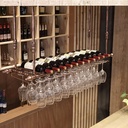 Ceiling Decoration Bottle Holder Wine Glass Bottle Rack, Metal Hanging Bottle Rack Bar Wine Cellar Kitchen Counter Floating Displays / 60 * 30cm (60 * 30cm) (100 * 30cm)