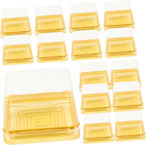[BRSREH3RCJYRY2T2] OUNONA 50Pcs Transparent Dome Dessert Boxes for Egg Yolk Puff and Cupcake Packaging Abs Material with Sealing Cover Multipurpose Food Containers for Bakery and Home Use