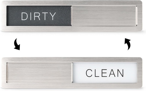 [BRSROBLQOAIQ4ALU] KitchenTour Dishwasher Magnet Clean Dirty Sign, Premium Stainless Steel Clean Dirty Magnet for Dishwasher Funny, Strong Magnet Non-Scratch Dishwasher Sign Kitchen Decor and Accessories