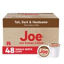 Joe Knows Coffee Single Serve Cups Pods and Capsules, Tall Dark and Handsome, 48 Count