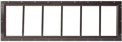 [BRSRACYBOAAW23Q7] Shed Window 10x35 - Fixed Design with Tempered Glass (Brown)