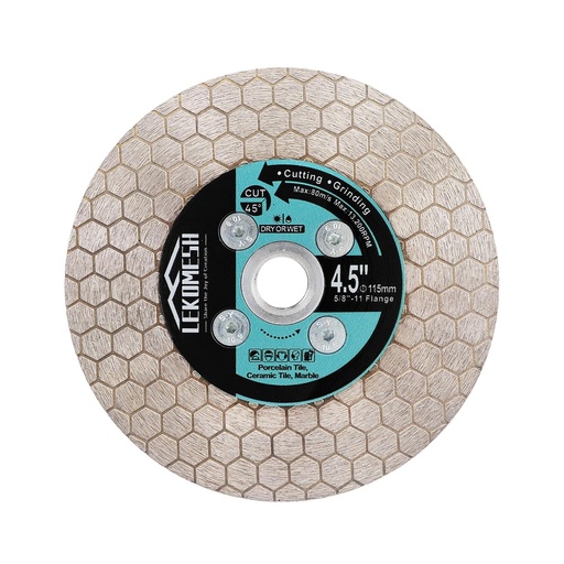 [BRSROFATBMNQEYIU] 4.5 Inch/115MM Diamond Cutting Disc - Tile Saw Blade Cutting Wheel Double-Sided Diamond Discs for Cutting Grinding Porcelain Ceramic Tile Marble Granite,5/8"-11 Thread