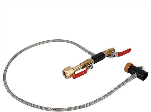 [BRSROY3YA57RQDLO] CO2 Cylinder Refill Adapter Hose, CGA320 to TR21-4 Soda Maker Co2 Cylinder with High Pressure Hose and Valve, 3000psi High Pressure Hose Soda Maker Adapter (24 inches with