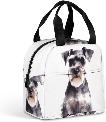 [BRSREFA2CAHRSFAZ] Well-behaved Schnauzer Lunch Bag Durable Insulated Large Gym Lunch Tote Box Portable Leakproof Cooler Food Containers Reusable Lunchbox for Work Travel Picnic