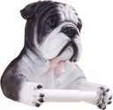 Animal End Wall Mounted Single Toilet Paper Roll Holder Dispenser, Dog