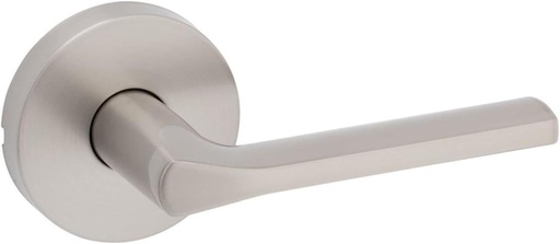 [BRSRMFA2CACGOCT4] Kwikset 720LSLRDT-15 Lisbon Lever with Round Rose Passage Door Lock with 6AL Latch and RCS Strike Satin Nickel Finish