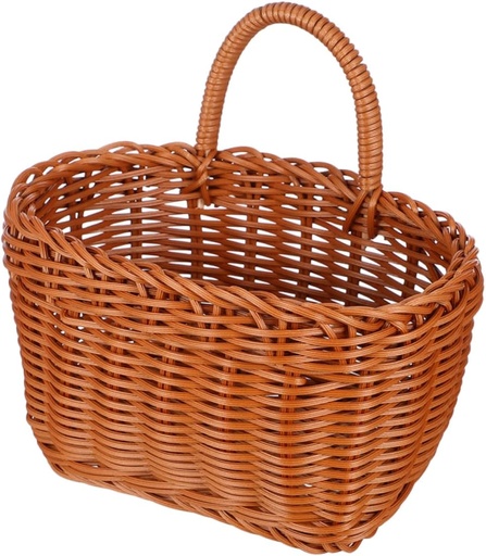 [BRSREFD2CIHR63D6] Generic Woven Kitchen Hanging Basket Vintage Wall Decor Organizer for Ginger Garlic Vegetables Portable Storage for Home Organization for Spaces
