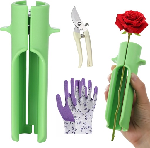 [BRSREEL3BMMQE3YV] Rose Thorn Stripper Tool,Rose Stripper,Thorn Stripper,Flower Thorn Remover,Thorn Remover for Roses,Flower Bouquet Accessories (Green)