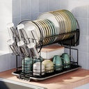 Dish Drying Rack,2-Tier Dish Drainer Organizer, for Kitchen Countertop