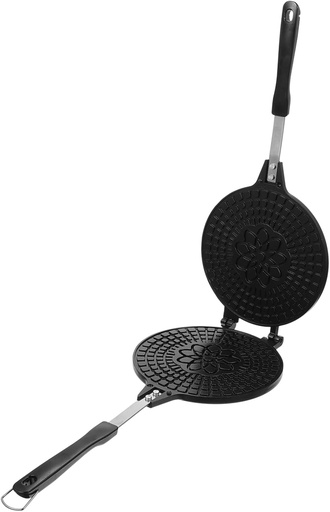 [BRSREHYQCMPRUE3F] Ciieeo Non Stick Egg Roll Mold Waffle Maker Pan Lightweight Portable Omelette Baking Tray with Heat Resistant Handle for Home Kitchen Restaurants