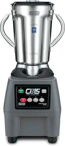 [BRSWIYQMOUEGKDI5] Waring Commercial CB15 Ultra Heavy Duty 3.75 HP Blender, Electric Touchpad Controls with Stainless Steel 1 Gallon Container, 120V, 5-15 Phase Plug,Black