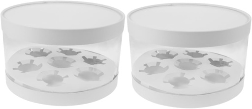 [BRSROZIFABYAYDQ6] Hemoton 2pcs Cupcake Carrying Box Muffin Cake Carrier Air-tight Cupcake Carrier Lid for Transport