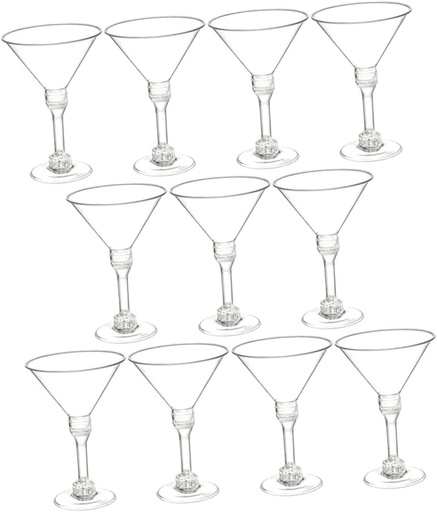 [BRSREGT3B4GWGC3G] TIDTALEO 12Pcs Cocktail Glasses Unbreakable Goblets for Parties Festivals and Banquets Durable Decorative Wine Cups for Desserts Ice Cream and More