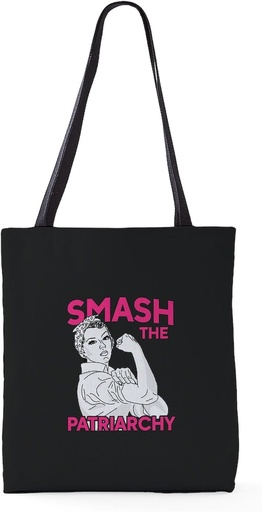 [BRSROHQEA4MQ2D37] CafePress Rosie The Riveter Smash The Patriarchy 18"x18" Reusable Grocery Shopping Sling Tote Bag