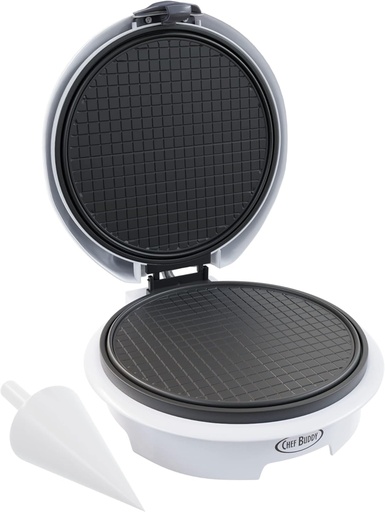 [BRSWIFQ7BMHGEDA7] Waffle Cone Maker - Electric Nonstick Waffle Iron with Shaper Cone Included - Small Kitchen Appliances (White)