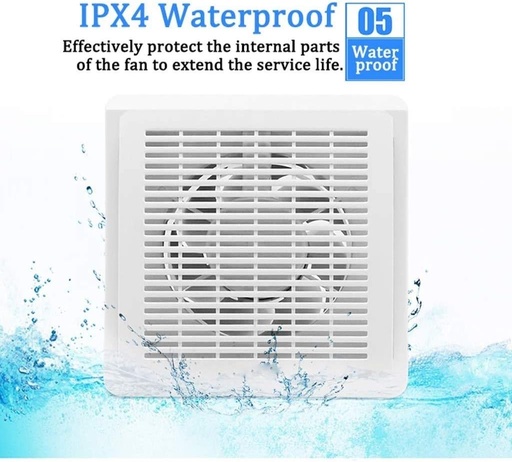 [BRSRE2Y6DEMRUALH] HBJWOV Waterproof Mute Bathroom Extractor Exhaust Fan Ventilating Strong Fan For Kitchen Toilet Window Ventilation Fans(4 Inches)