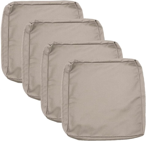 [BRSWYBQBOR6QAFDP] Sqodok Patio Cushion Covers 24x24 Waterproof Outdoor Cushion Covers for Patio Furniture 4Pack Patio Cushion Slicovers Replacement Outdoor Seat Cushion Slip Cover for Wicker Chair, Tan