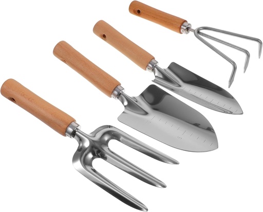 [BRSREZYYAQOQO3I4] VICASKY 1set Portable Garden Hand Tools Handle Gardening Tool for Planting Digging and Weeding and Comfortable Grip Rake and Hoe