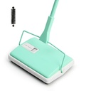 Eyliden X-Large Carpet Sweeper - Quiet Manual Sweeper for Carpets & Rugs | 1 Extra Refill Roller Brush | Non-Electric, Hand Push, Quietly Cleans Debris and Messes, Restaurant Roller Broom (Mint)