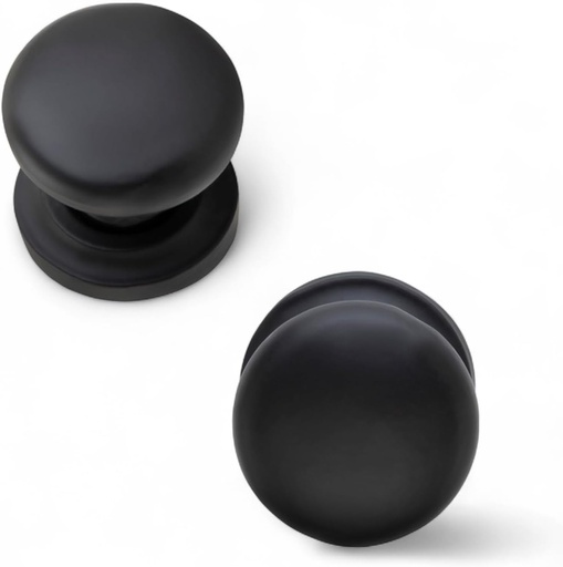 [BRSROAAFOANW23Y7] 10 Pack Cabinet Knobs, Bun Drawer Pulls & Cupboard Drawer Knobs, Luxury Kitchen Solid Cast Iron 3-3/4" Black Cabinet Knob & Handles for Hardware Dresser