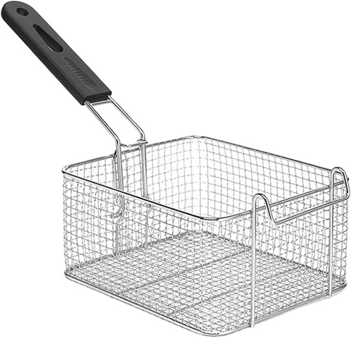[BRSROAQZDN4AEF36] Generic Fryer Basket Frying Serving Basket Multipurpose Cooking Tool French Fries Basket with Handle for Kitchen Cafe Onion Rings, 19.7cmx17cmx10cm