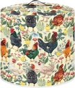 Cozeyat Floral Rooster Appliance Cover Dust Cover for 8 Quart Instant Pot,Electric Pressure Cooker Rice cooker,Air Fryer and Crock Pot, Machine Washable