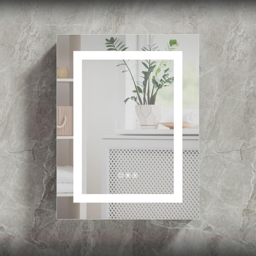 [BRSREGAYC4PRSHT3] 20x26 Bathroom Mirror LED Medicine Cabinet with Lighted 3 Colors, Recessed Surface Wall Mounted LED Medicine Cabinet, Anti-Fog Tempered LED Mirror with Storage, Stepless Dimming, 2 Outlets