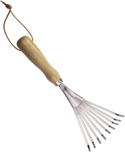 [BRSREZAQPMDRMHTL] SUPVOX Gardening Hand Rake Handle Lightweight Prong Tool for Weeding Spreading Soil and Raking Leaves Compact and Portable Garden Rake for Home and Outdoor Use