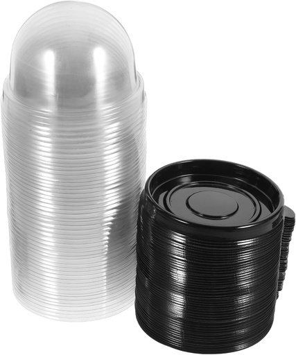 [BRSREH36BEIB6EIU] 50pcs Mini Cake Boxes with Transparent Covers for Individual Moon Cakes and Cupcakes Lightweight Compact Dessert Containers for Parties Home Bakery Use Easy Assembly and Storage