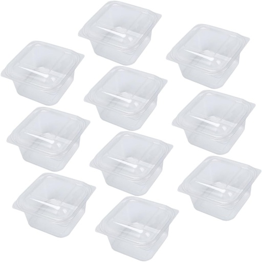 [BRSREYIRCIPA2GY2] ABOOFAN 10pcs Clear Cupcake Bakery Boxes Lids Transparent Dessert Containers Muffins and Cakes Sturdy Pet Packaging for Home Grocery Catering Use