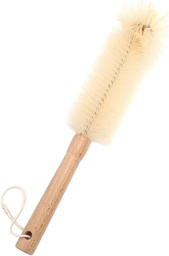 [BRSRM2T5BYHAOG3A] 12 inch Bottle Brush, Nylon Brush with Beech Wood Handle, with Wooden Handle, Kitchen Cleaning Washing Tool, for Dish, Tumbler, Teapot, Cup, Pan, Long Narrow Neck Bottles