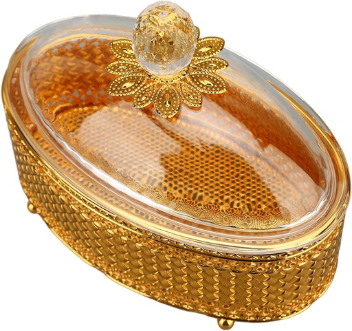 [BRSRAGI5BUPAI23O] Dioche Vintage Jar with Lid, Cookie Jar, Candy Cookie Jar Jewelry Box Decorative Jar Metal and Acrylic With Cover Decorative Jars With Lids for Snack Crafts