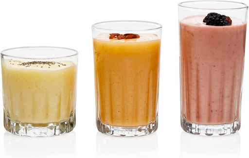 [BRSWGZD6CMJROCIY] Libbey Brockton Tumbler, Juice and Rocks Glasses Set, Clear, Classic Cut Drinkware Set of 8, Elegant Dishwasher Safe Barware Glasses for Everyday Use