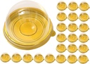 Cabilock 50Pcs Mini Cupcake Containers Transparent Pet Mooncake Boxes for Egg Yolk Cupcakes Sealed Individual Holders for Optimal Food Visibility for Bakery