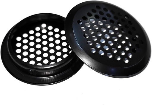 [BRSRAFIQO4MROELJ] NACX 20Pcs Air Vents 50mm Circular Soffit Vent Stainless Steel Round Vent (Black)