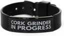 Inspirational Cork Grinder Black Shark Mesh Bracelet, Cork Grinder in Progress, Best Graduation Gifts for Students