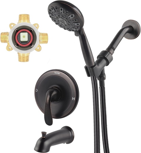 [BRSRAHQCCMNQIHLL] WRISIN Oil Rubbed Bronze Tub Shower Faucet Set