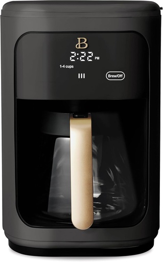 [BRSREFICDIDWAC3G] Beautiful Coffee Maker, 14-Cup, Touch-Activated Display, Programmable, Automatic Shut-Off, 1200W, Keep Warm, 24h Timer (Black Sesame)