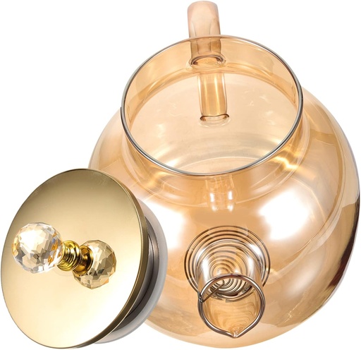 [BRSRAGILPIBBMG3X] PRETYZOOM Meticulously Crafted Large Glass Kettle Cold Water Pitcher Strainer Perfect for Iced Tea Fruit Beverage Easy to Clean