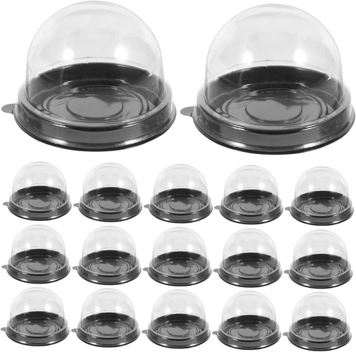 [BRSREH36B4MBGCQU] GLEAVI 50pcs Mini Cupcake Containers with Dome Lids Muffin Dome Boxes for and Egg Yolk Pastry Packaging Bakery Dessert Storage Seal for Restaurants and Cafes