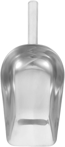 [BRSREFINDNYR4DQU] Large Stainless Steel Ice Scoop Ergonomic Handle Round Bottom Design for Ice Cubes Sugar Flour and Party Use Food Grade Utility Scoop for Home and Kitchen