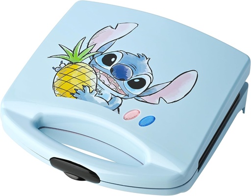 [BRSREYD4OQIGM2T3] Select Brands Disney Lilo & Stitch Grilled Cheese Sandwich Maker - Kitchen Appliances - Ceramic Nonstick Cooking Plates - Panini Press - Imprints Stitch Image - Dual Sandwich Machine