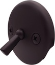 Westbrass R330-12 3-1/8" Two-Hole Bathtub Overflow Faceplate with Trip Lever and Screws, Oil Rubbed Bronze