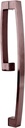 Glass Door Handle Door Pull L-Shaped, Arc Door Hardware Set for Shower Bathroom Glass Door, 304 Stainless Steel Pipe Bar Handles, 15 X 30 mm (Color : Rose Gold)
