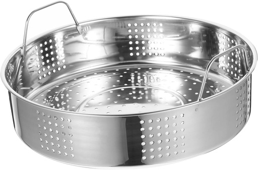 [BRSROCQODEPQKGT5] Mikinona Stainless Steel Food Steamer Basket Dual Handles for Home Kitchen Energy Saving Design for Dumplings and Steamed Buns Cookware Steamer Grid