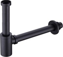 Upgrade Your Bathroom with ZASLEME Decorative Adjustable From 4.6 to 8.7 Inches Bottle P Trap Kit for Sink and Basin Drainage - Matte Black
