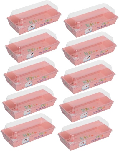 [BRSREZYZDEAWECLX] VOSAREA 25pcs Clear Roll Cake Boxes with Lids Versatile Containers for Muffins Pastries Sushi and Sandwiches Food-safe Packaging for Desserts and Treats