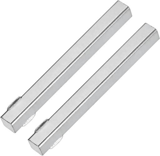 [BRSREYDQA4MGMC3X] 2-Pack Door Knob Spindle, 3 x 0.3 Inch/ 70 x 7 mm Iron Square Spindle Replacement Door Handle Parts for Window Handles, Door Lock Replacement Parts [Silver Tone]